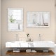 Farmhouse wall mirror with solid wood frame, 41.5 x 28 inches, enhancing room decor with clear HD reflections.