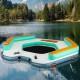 Inflatable floating dock with detachable ladder, 8.7 ft, supports 3 people, ideal for relaxing on the water.