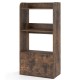 Freestanding bookshelf in rustic brown with 3 open shelves and a large drawer for stylish storage in any room.