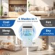 4-in-1 8000 BTU portable air conditioner with fan and dehumidifier, ideal for cooling rooms up to 250 sq.ft.