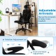 Ergonomic mesh office chair with adjustable armrests and lumbar support, designed for comfort and flexibility in any.