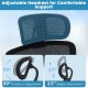 Adjustable headrest of the ergonomic mesh office chair with 80° rotation and 2.5" height adjustment for neck support.