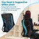 Ergonomic mesh office chair with lumbar support, adjustable headrest, and rocking function for enhanced comfort and.