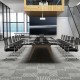 Office guest chairs set of 4 with metal sled base and armrests, featuring breathable mesh for comfort in a modern.