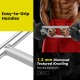 700 lbs Olympic triceps bar with knurled handles, showcasing easy-to-grip design for secure workouts in home or.