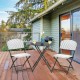 3-piece patio rattan bistro set featuring a round folding table and 2 chairs, perfect for outdoor dining and relaxation.