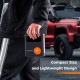 Compact jump starter with air compressor, 2000A peak current, lightweight design for easy portability and emergency use.