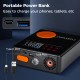 Portable jump starter with air compressor, 2000A peak current, USB and Type-C ports, ideal for emergency road.