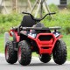 Kids electric 4-wheeler ATV in red with LED lights, MP3, and sturdy design for safe outdoor fun.