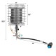 360-degree portable outdoor propane heater with adjustable heat levels, safety features, and rustproof chrome emitter.
