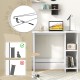 Small white computer desk with adjustable shelf, designed for space-saving and stability in home office setups.