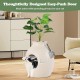 Smart Plant Cat Litter Box in beige with easy-push door and electronic odor removal for a stylish, private space for.