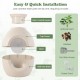 Smart Plant Cat Litter Box components including odor control device, top cover, and litter box base for easy.