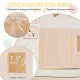 Kids play tent with roll-up door and gauze curtain, featuring breathable mesh windows and cozy beige fabric for.