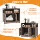 Cat litter box enclosure in grey, featuring storage space and a hidden washroom for discreet pet care and organization.