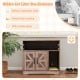 Hidden cat litter box enclosure in elegant gray, featuring storage space and a removable scratching mat for organized.