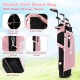 Junior golf stand bag in pink with 4-way top organizer, multiple pockets, and adjustable shoulder straps for easy.
