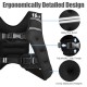 Workout weighted vest featuring adjustable buckles, reflective band, and evenly distributed weights for enhanced.