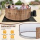 Inflatable 72-inch hot tub with reinforced PVC wall, 120 air jets, for 4-6 people, ideal for relaxation and enjoyment.