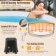 Inflatable hot tub with 120 air jets, coffee color, featuring a PTC heating system for 4-6 persons, ideal for.