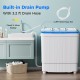 Portable washing machine with built-in drain pump and 3.2 ft drain hose, ideal for laundry rooms and apartments.