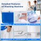 Detailed features of the 17.6 lbs portable washing machine with detachable lint filter and see-through lid for easy.