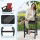 Counter height outdoor HDPE bar stool with armrests, footrest, and ergonomic 106° angle for comfortable seating.