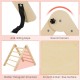 Foldable kids' climbing triangle set with rounded corners, anti-tilting strap, and stable triangular structure for.