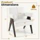 Upholstered armchair with natural rubber wood legs, featuring a spacious white sponge padded seat and supportive.