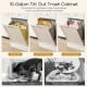 Tilt-out trash cabinet with rubber wood countertop, suitable for waste, pet food, or laundry, featuring safety rounded.