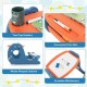 Convertible kids activity table set with whale-shaped design, erasable whiteboard, and convenient cup holders for.