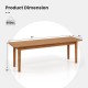 Solid wood dining bench with rubber wood legs, measuring 55" x 16" x 18", ideal for entryways and dining areas.