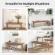 Solid wood dining bench with rubber wood legs, versatile for entryways or dining, featuring a smooth, splinter-free.