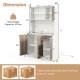 71-inch kitchen pantry storage cabinet with 9 shelves, adjustable storage, and built-in charge station for versatile.