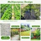 Weed barrier landscape fabric showing various uses like garden paths and flower beds, made from eco-friendly PP.