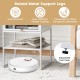 3-tier white nightstand with flip-up door, sturdy metal frame, and adjustable foot pads for stability in any space.