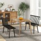 Black Dining Windsor Bench with spindle backrest, featuring a spacious seating surface for comfortable dining in any.