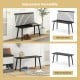 Black Dining Windsor Bench with spindle backrest, showcasing versatility for kitchen or living room use.