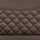 Brown massage chair headrest pillow with quilted PU leather texture, designed for comfort and support during therapy.