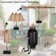 Double-sided 15 feet patio umbrella with hand-crank technology, ideal for outdoor dining and relaxation.