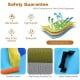 Detail of the safety features of the 6-in-1 inflatable water slide, showcasing high-density protection and waterproof.