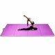 Folding gymnastics tumbling mat in pink, 4x10 feet, featuring a non-slip surface and durable foam for comfort and.