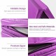 Close-up of the pink folding gymnastics mat featuring a premium zipper, made of non-toxic PU leather and EPE foam.
