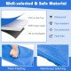 Blue 16 feet waterproof trampoline safety pad with tear-resistant material and thick EPE foam for enhanced safety.