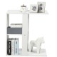 3-tier narrow side table with storage shelf in white, featuring a smooth surface and ample space for books and decor.