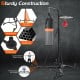 Heavy duty boxing punching stand with heavy bag and speed bag, featuring a sturdy steel frame and Y-shaped base for.