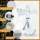 Pre-lit 5 ft angel Christmas decoration with 100 LED lights, weather-resistant steel frame, and glittering tinsel for.