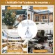 5 ft pre-lit angel Christmas decoration with 100 LED lights, crafted from weather-resistant steel for outdoor use.