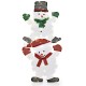 Two stacked snowmen Christmas decorations with bright lights, perfect for outdoor patio and yard festive displays.