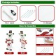 54-inch snowman Christmas decoration with UL certified plug, sturdy frame, and bright lights for outdoor festive.